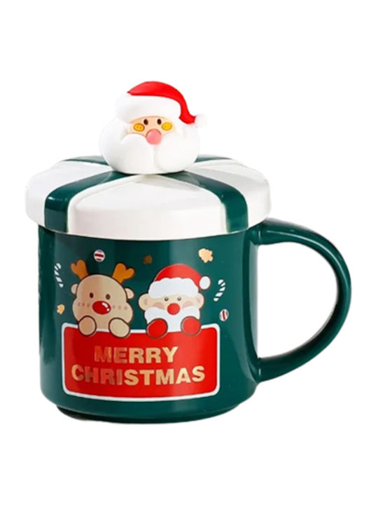 Etoile "snowman Christmas Mug Ceramic Green