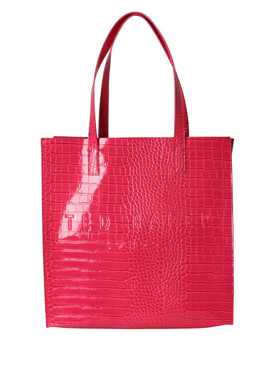 Ted Baker Croccon Geantă de damă De umăr Argintie 253518-GUNMETAL