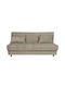 Atlanta Three-Seater Couch Bed with Storage Space Cappuccino 183x75x88 cm