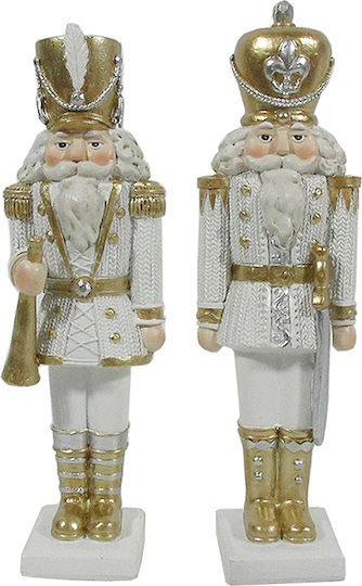 Zaros Weihnachts-Nussknacker Weiß 2Stück