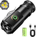 Rechargeable Flashlight LED Waterproof IPX8 with Maximum Brightness 3000lm Ts-p35