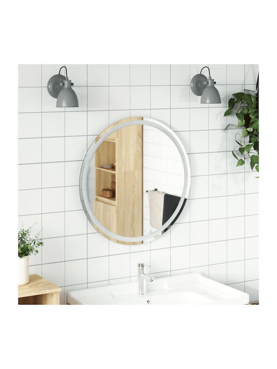 vidaXL Round Bathroom Mirror Led 70x70cm Transparent