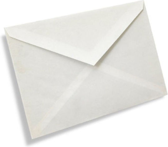 KOTSONIS Set Umschläge Korrespondenz mit Aufkleber 10Stück 16.2x23cm in Weiß Farbe