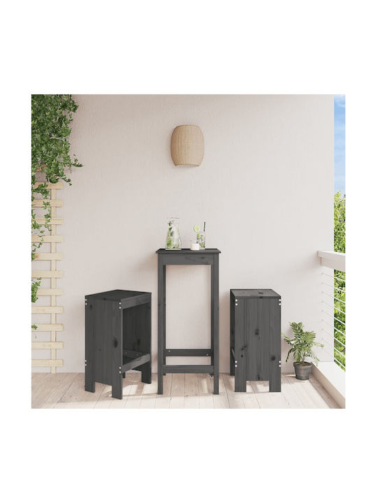 Stool for Bar Outdoor Gray 40x36x75cm