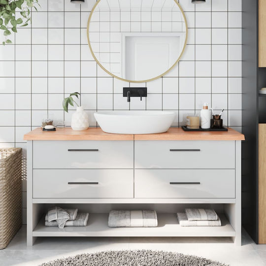 vidaXL Waschtisch ohne Waschbecken L160xB30xH4cm Braun