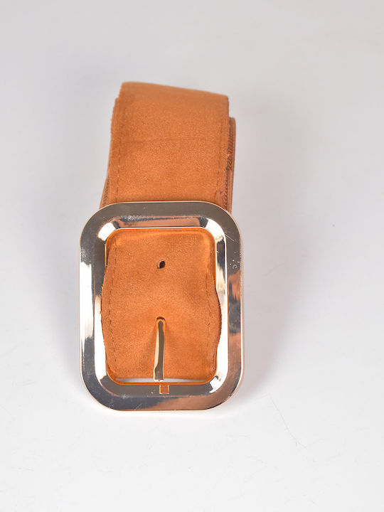 Elastic Women's Belt Tabac Brown