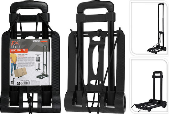 FX Tools Transport Trolley Foldable for Weight Load up to 30kg Black