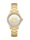 Jesina Crystals Womens Watch 30mm Battery with Gold Stainless Steel Bracelet
