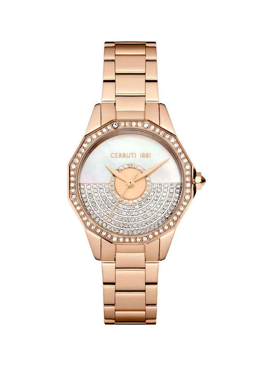 Cerruti Jesina Crystals Uhr mit Rose Gold Metallarmband