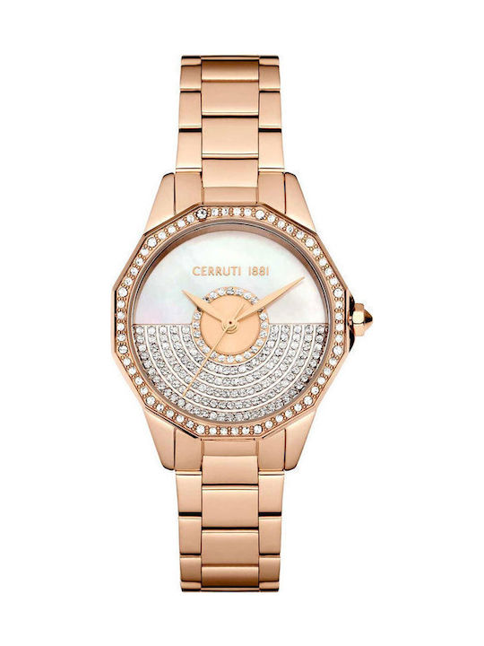 Cerruti Jesina Crystals Ceas de Damă cu Rose Go...