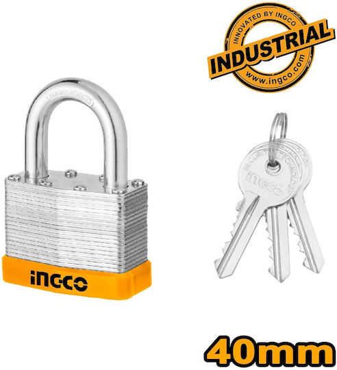 Ingco Lăcăt Potcoavă cu cheie 40mm 1buc