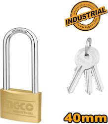 Ingco Steel Padlock Lengthened with Key 40mm 1pcs