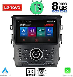 Lenovo Car-Audiosystem für Ford Mondeo 2014> mit Klima (Bluetooth/USB/AUX/WiFi/GPS/Apple-Carplay/Android-Auto) mit Touchscreen 9"