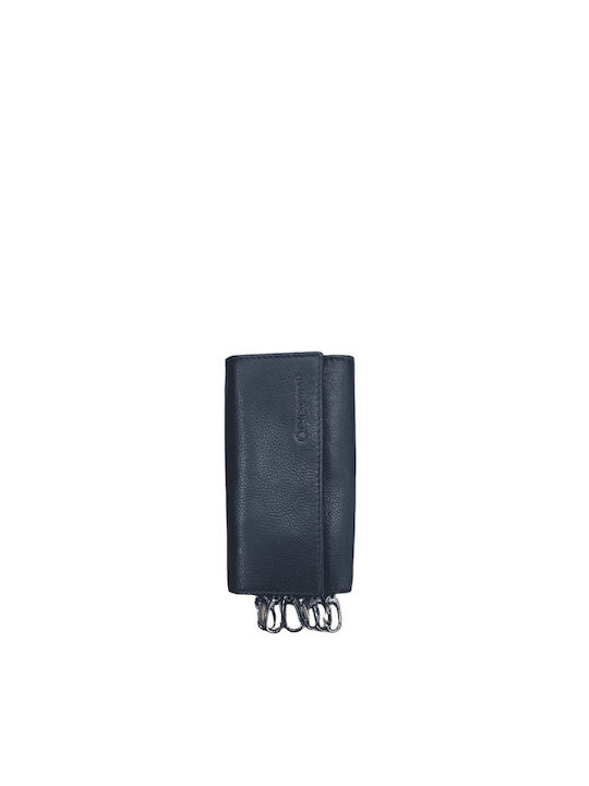 Diplomat Key Holder Κρίκους Leather Black