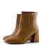 Women's Ankle Boots with High Heel Tabac Brown