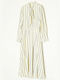 Midi Hemdkleid Kleid Beige