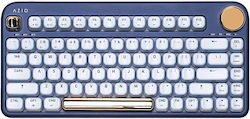 Azio IZO Gateron Blue Kabellos Bluetooth Nur Tastatur Blue Iris
