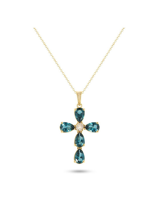 Vitopoulos Women's Gold Cross 14K