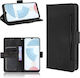 Skin Feel Calf Pattern Horizontal Book Δερμάτινο Μαύρο (Realme C21)