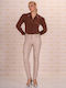 Dama Tesatura Pantaloni Alb