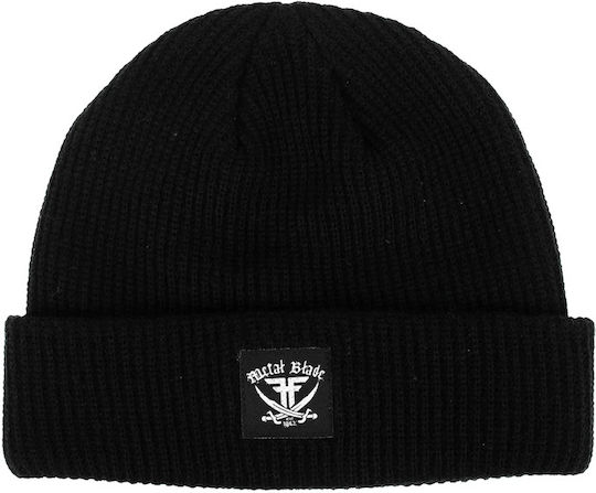 Beanie Unisex Σκούφος Πλεκτός σε Μαύρο χρώμα