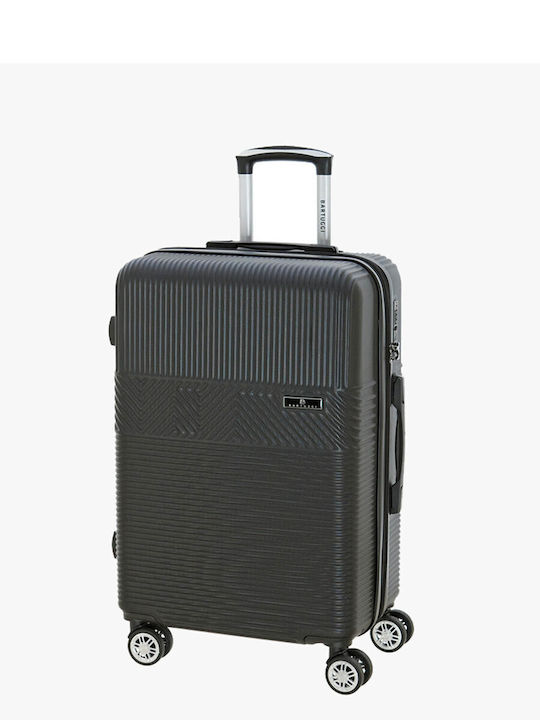 Bartuggi Medium Hard Travel Suitcase Black with 4 Wheels Height 65cm