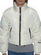 Women's Short Puffer Jacket for Winter White