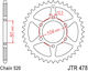 JT Sprockets Hinteres Ritzel für Kawasaki Z750
