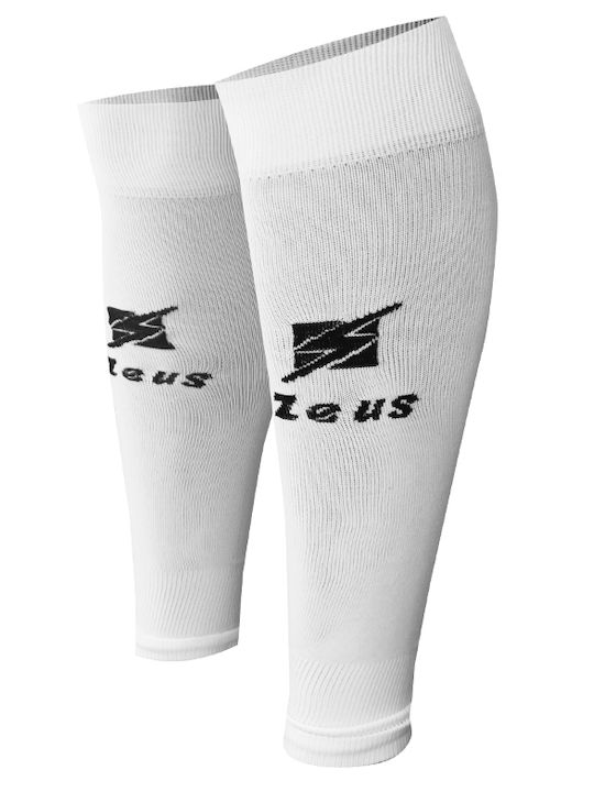 Zeus Leg Sleeves για Επικαλαμίδες Ποδοσφαίρου Λευκά 1 Ζεύγος