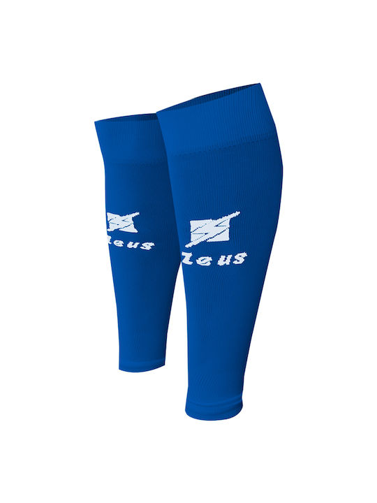 Zeus Leg Sleeves for Football Shin Guards Blue 1 Pair