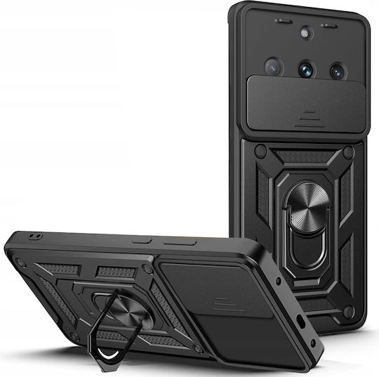 Techsuit Shield Back Cover Plastic / Silicon Negru (Realme 11)