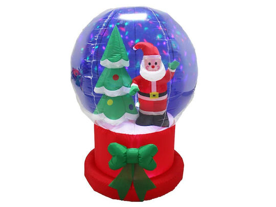Crăciun Umflate Glob de Zăpadă Iluminată cu Moș Crăciun Electrică 105x105x152cm 1buc