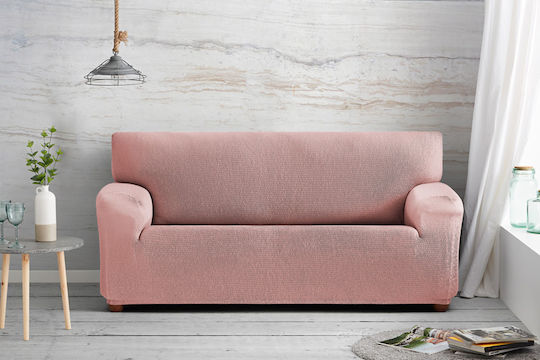 Mc Decor Tunez Elastische Abdeckung für Zweisitziges Sofa Pink 130εκ. 1Stück MCL.EL.TUNEZ.DI-ROZ