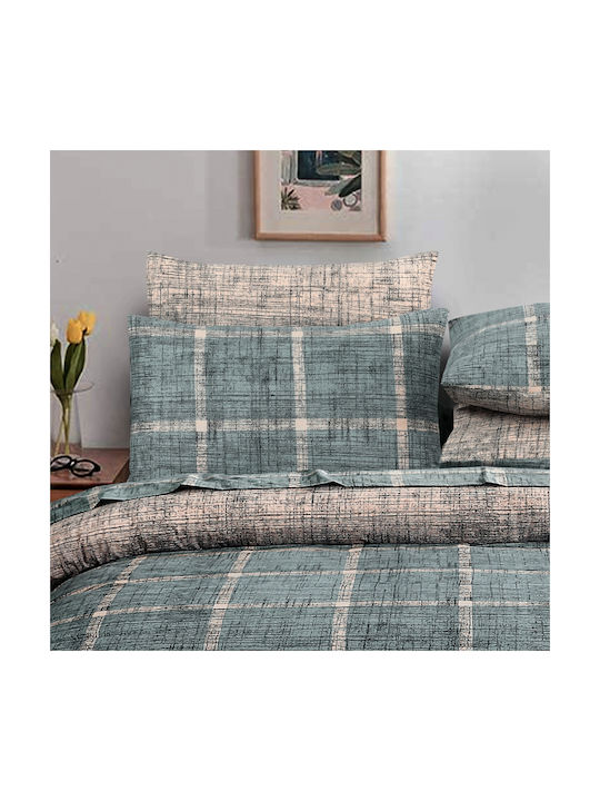 Casa Colori Javeria Pillowcase Set with Envelope Cover Olive 50x70cm.