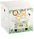 Novaker Novaker Baptism Cloth Box Jungle Animals Wooden 35x35x35cm