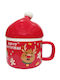 Etoile Christmas Mug Ceramic Red