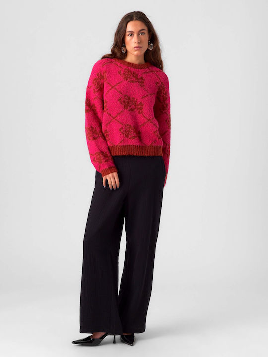 Vero Moda Women's Long Sleeve Sweater Fuchsia