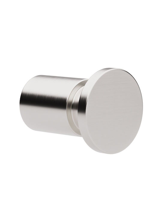 Pam & Co Bathroom Hook Single with Screws 2.2x5cm Inox Silver