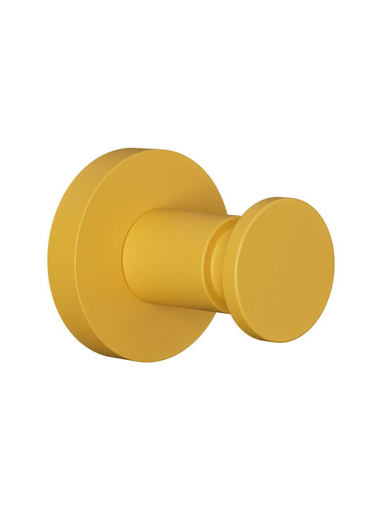 Pam & Co Single Wall-Mounted Bathroom Hook Yellow