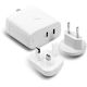 Native Union Зарядно без кабел GaN с 2 USB-C порта 67W Power Delivery Бял (FAST-PD67-WHT-INT)