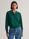 Gant Women's Polo Blouse Long Sleeve Green