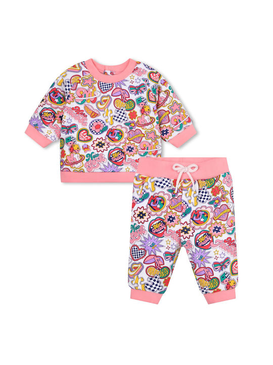 Marc Jacobs Kids Sweatpants Set Pink 2pcs