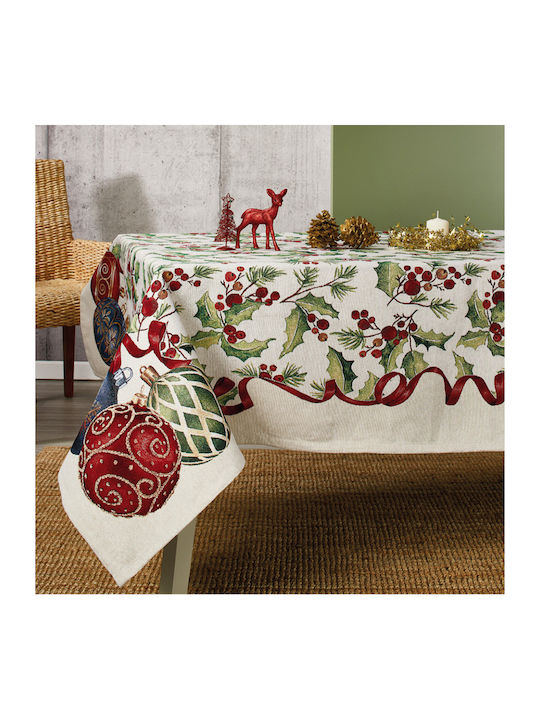 Whitegg Christmas Tablecloth Beige L110xW110cm 1pcs