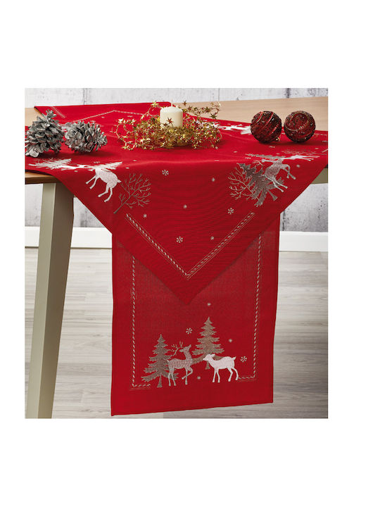 Whitegg Christmas Tablecloth Runner Red L175xW40cm 1pcs