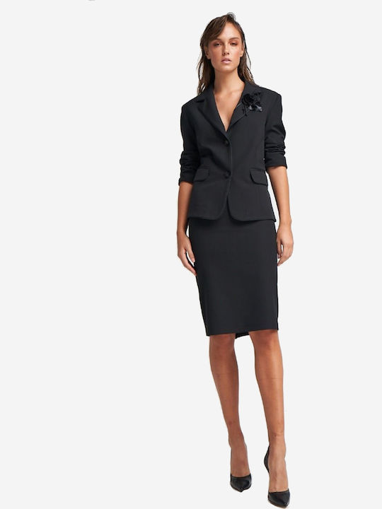 Veto Blazer pentru femei Crep Cu talie Sacou