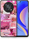 Smartfits Pink Love Back Cover Pink (Huawei Nova Y90)