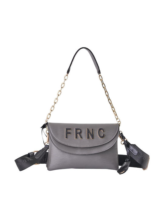 FRNC Γυναικεία Τσάντα Ώμου Γκρι