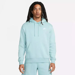 Nike Geacă pulover bărbați cu glugă și buzunare Turquoise