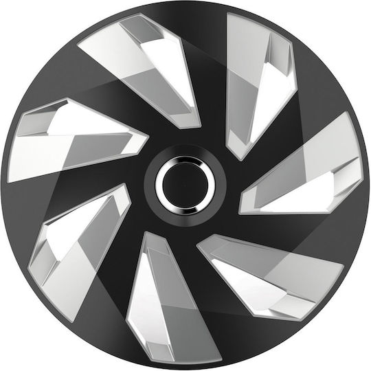 AMiO Σετ Τάσια Αυτοκινήτου Hubcap Vector Rc 4τμχ 16" Γκρι