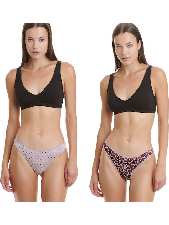 Bamboo Women's Brazil 2Pack Colorful